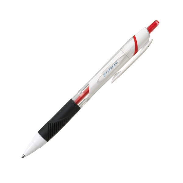 (まとめ) 三菱鉛筆 JETSTREAM 0.5mm SXN15005.15 白軸/赤 10本 【×10セット】[21]