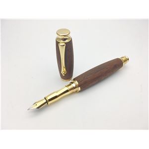銘木材 万年筆/文房具 【胡桃 ウォルナット】 日本製 中太字 文具 オフィス用品 ステーショナリー[21]｜本家屋