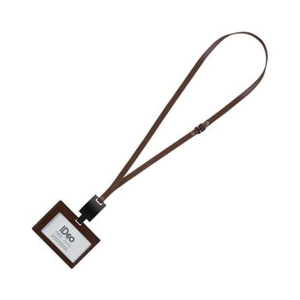 （まとめ）コクヨ ネームカードホルダー（IDeoHUBSTYLE）名刺・IDカード用 ヨコ型 濃茶 NM-RK195DS 1個【×3セット】[21]