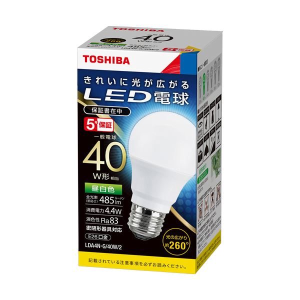 【楽天市場】(まとめ）YAZAWA 蓄光LED電球40形 昼白色LDA5NGF