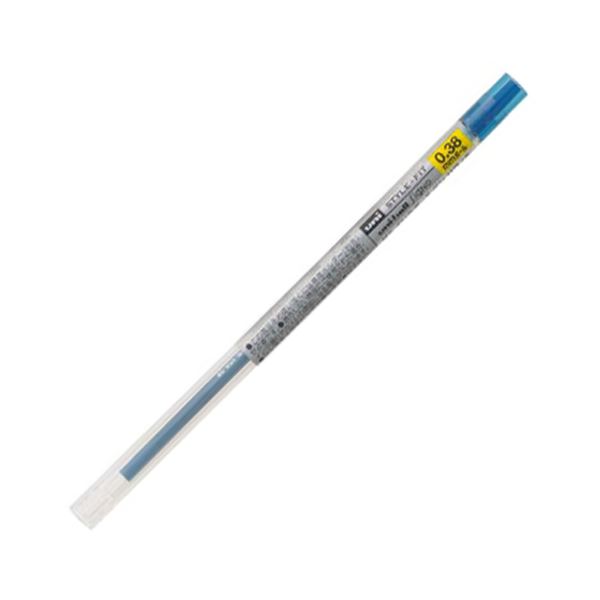 (まとめ) 三菱鉛筆 ゲルインクボールペンスタイルフィット 替芯 0.38mm ブルーブラック UMR10938.64 1セット（10本）  【×10セット】[21]
