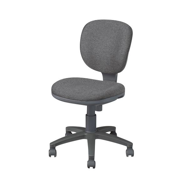ナカバヤシ OAチェア ミドルバック 布 肘なし グレー OTS201-NN 1脚 【組立品】[21]