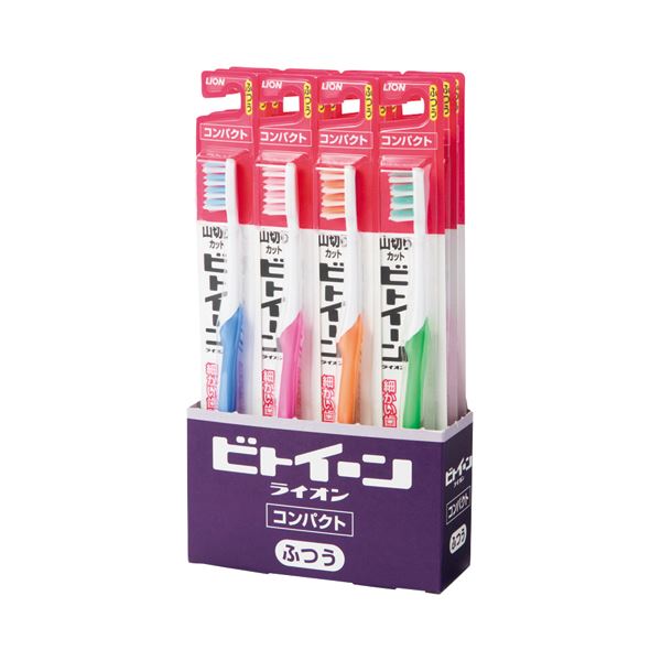 (まとめ) ライオン ビトイーン ライオン ハブラシ コンパクト ふつう HRYCM*K 1セット（12本） 【×5セット】[21]