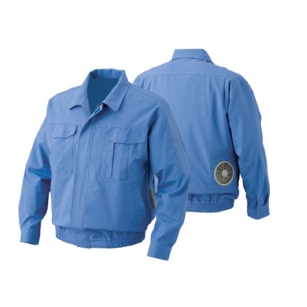 KU91730 綿難燃 空調服/作業着 【カラー：ライトブルー L】洗濯耐久性 コットン100% 服のみ[21]