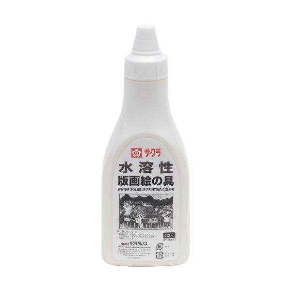 （まとめ） サクラクレパス 水溶性版画絵の具 しろ400g ポリチューブ入 AWH400PT#50 1本 【×5セット】[21]