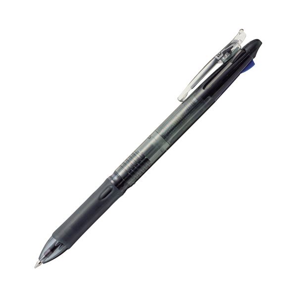 （まとめ）ゼブラ 3色油性ボールペンクリップ-オン スリム3C 0.7mm（軸色：クリア ブラック）B3A5-TM-CBK 1本【×20セット】[21]