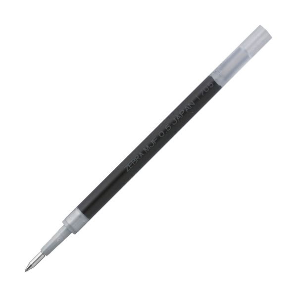 (まとめ) ゼブラ ゲルボールペン替芯MJF-0.5芯 黒 RMJF5-BK 1セット（10本） 【×10セット】[21]