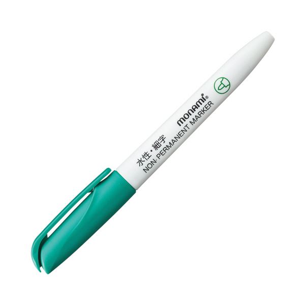 （まとめ） モナミ NON-PERMANENTMARKER（ACCU LINER PEN X-FINE） 緑 12904 1カートン（12本） 【×5セット】[21]