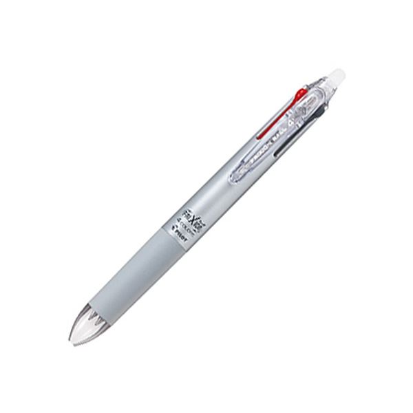 (まとめ) パイロット 多色ゲルインキボールペン フリクションボール4 0.38mm (軸色：グラデーションシルバー) LKFB-80UF-GRS 1本 【×5セット】[21]