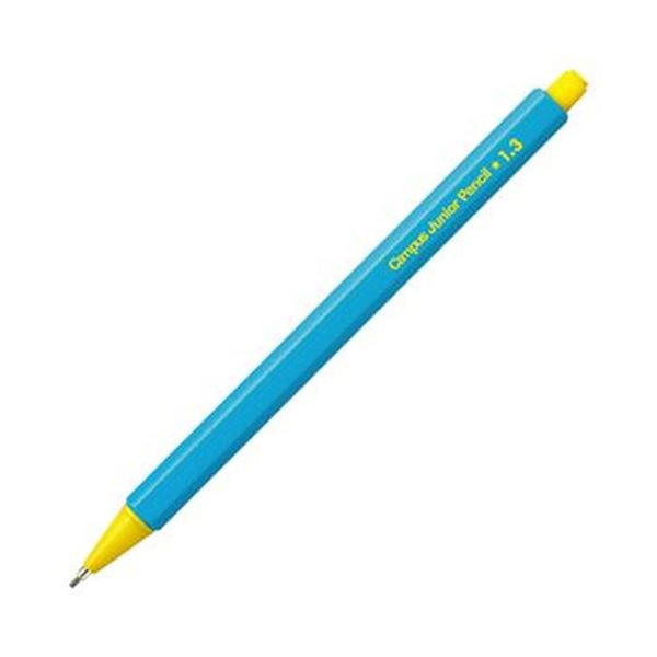 （まとめ）コクヨ 鉛筆シャープ（キャンパスジュニアペンシル）1.3mm（軸色：ブルー）PS-C101B-1P 1セット（10本）【×10セット】[21]