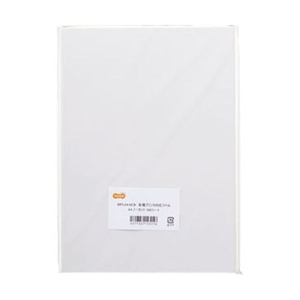 （まとめ）TANOSEE 各種プリンタ対応ラベルA4 ノーカット 1冊（100シート）【×10セット】[21]