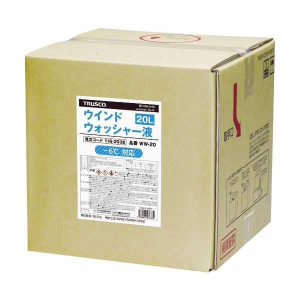 TRUSCO ウインドウオッシャー液 20L -6℃ WW-20 1個[21]