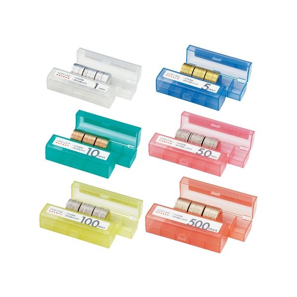(まとめ）オープン工業 コインケース 9本6種類セット M-915【×5セット】[21]