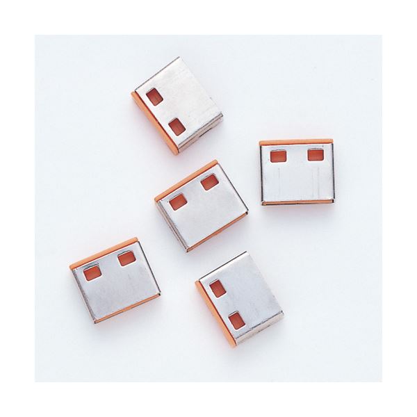 （まとめ）サンワサプライSL-46-D用取付け部品 オレンジ SL-46DOP 1パック(5個)【×3セット】[21]