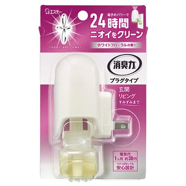 （まとめ）エステー 消臭力プラグタイプ本体ホワイトフローラル（×20セット）[21]