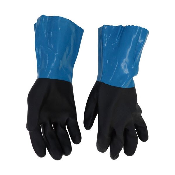 (まとめ) 三重化学工業 ミエローブ 耐油 ハイブリッド S ブルー/ブラック NO403-S 1双 【×20セット】[21]