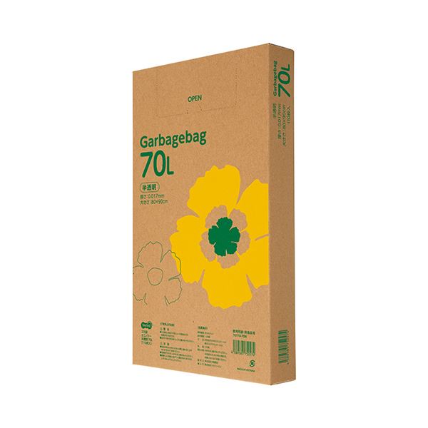 （まとめ）TANOSEE ゴミ袋経済システム 半澄み切った 70L BOX手合い 1箱（110枚）【×5仕掛ける】[21] 袋-日用消耗品-日用品雑貨・文房具・手芸