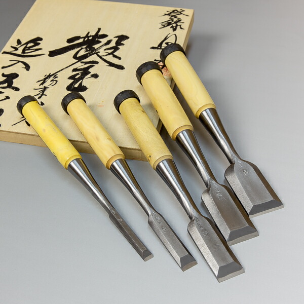 HONMAMON: 5 pcs Powder HSS Japanese Chisel Set 