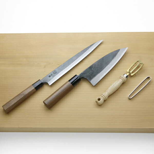 楽天市場】お魚捌き入門セット 銀三 ステンレス 柳刃包丁 片刃 210mm