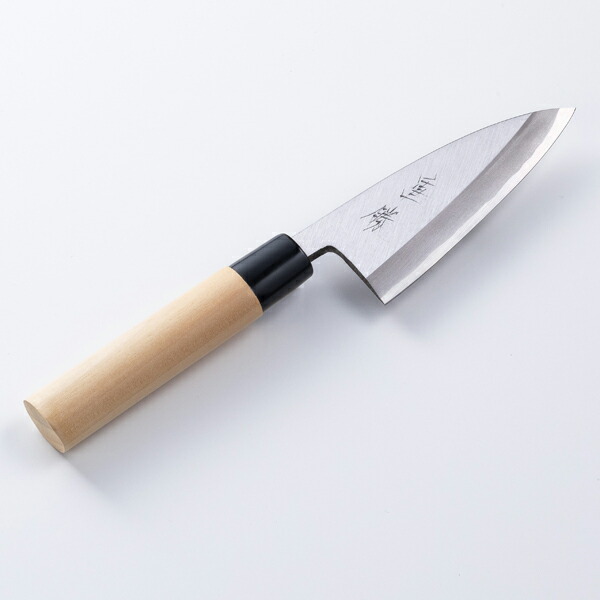 楽天市場】堺重勝 出刃包丁 片刃 150mm 白二 鋼付き (和包丁 一般家庭
