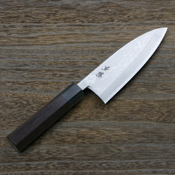 楽天市場】東周作 出刃包丁 片刃 165mm青紙2号 付け鋼 霞研ぎ仕上げ