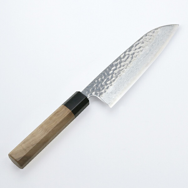 三徳 包丁 三徳包丁 ダマスカス SLD ニッケル 165mm 寿檀八角柄