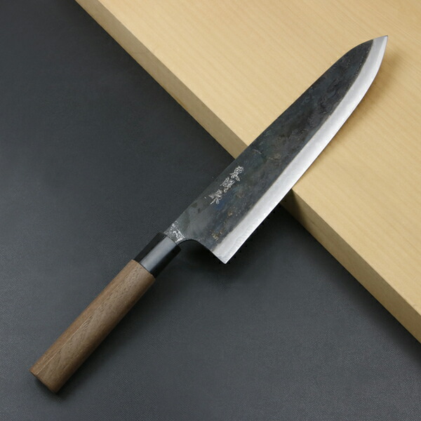 楽天市場】源光金 牛刀 両刃 270mm 日本鋼 共口金付き 黒合板柄(包丁