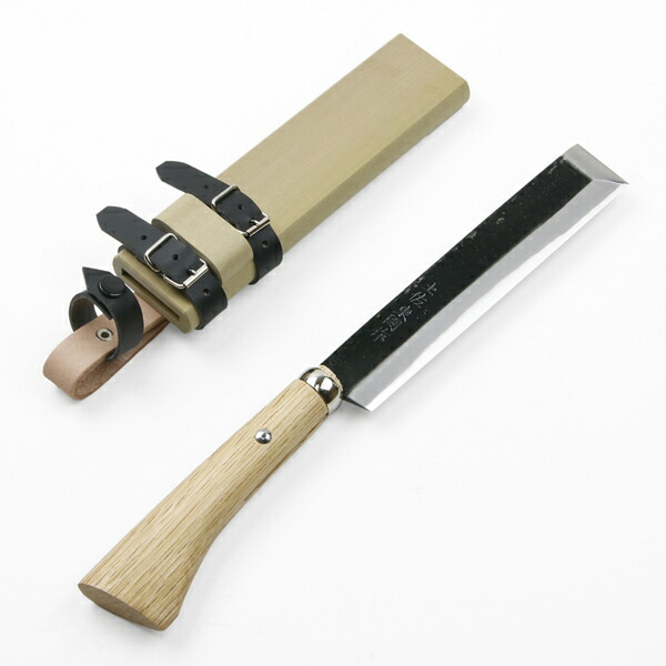 楽天市場】東周作 竹割鉈 両刃240mm青紙鋼 鞘付き( ナタ アウトドア