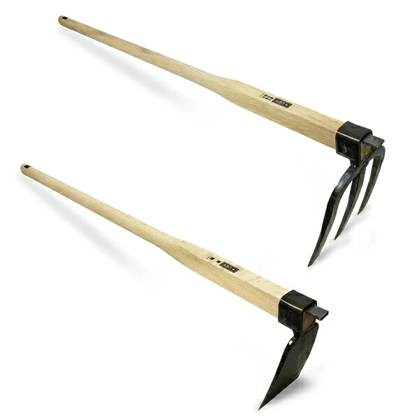 【楽天市場】【大型商品配送B】農具セット 三本備中鍬&唐鍬 1050mm 日本製 手打ち鍛造品:刃物・道具の専門店 ほんまもん