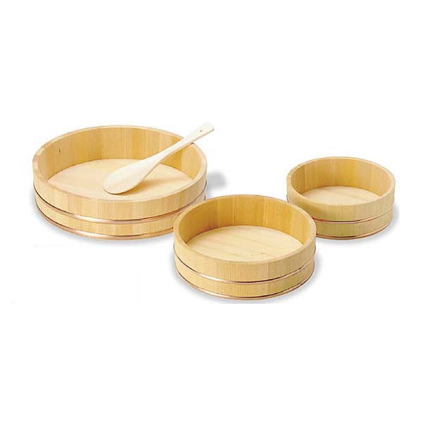 楽天市場 代引き不可 椹 さわら ミニ飯台 銅タガ 寿司桶 約f30 H9cm 刃物 道具の専門店 ほんまもん