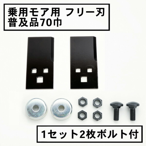 楽天市場】乗用モア フリー刃 60mm幅新形状 Wカット 替刃 1組2枚ボルト付(フリーナイフ 乗用 草刈機 草刈り機 替刃) : 刃物・道具の専門店  ほんまもん