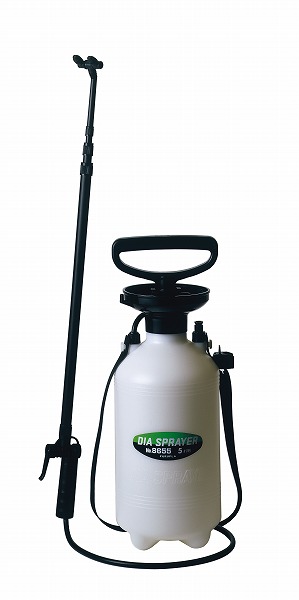 フルプラ プレッシャー式噴霧器５Ｌ 2頭式エンプラ製 3段式伸縮ノズル(最長1.52m)付き No.8655 日本製（加圧式 殺虫殺菌剤 消毒剤 潅水 石灰硫黄合材 マシン油乳剤）