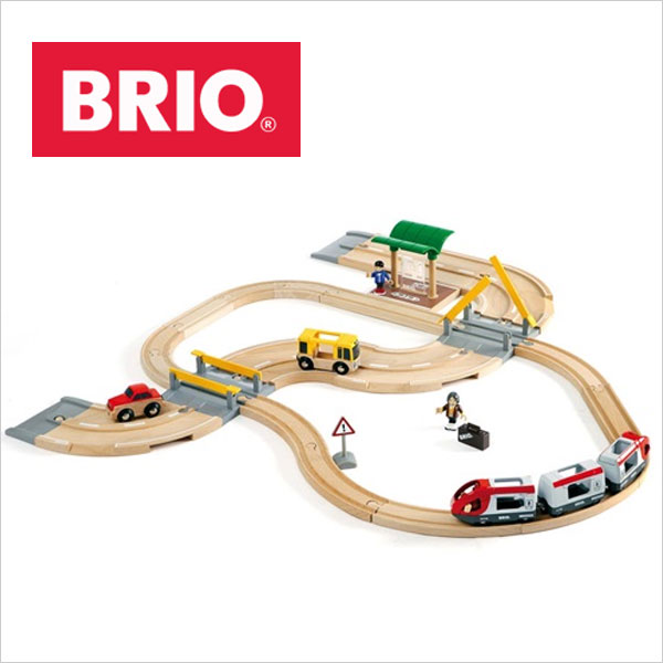 楽天市場 ラッピング対応 Brio ブリオ レール ロードトラベルセット 木製レールセット 木のおもちゃ 道路 自動車 列車 電車 送料無料 クリスマスプレゼント Hono 照明 インテリア雑貨