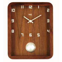 【在庫限り特価！35%off♪】 ウッド調の壁掛振り子時計！ ”NEXTIME（ネクスタイム）”GLASS/WOOD CHOC SMALL WALL CLOCK 【ガラス 木 ウォールクロック】インテリア雑貨＆キッチン雑貨のお店hono おしゃれ かわいい プレゼント ギフト 小物