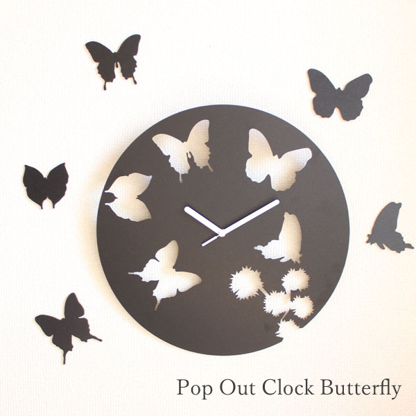 楽天市場 蝶たちが舞う時計 Pop Out Clock Butterfly ポップアウトクロック バタフライ 時計 新生活 一人暮らし Hono 照明 インテリア雑貨