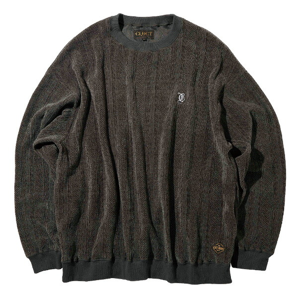 CLUCT クラクト : ジャガードベロアトップ Dark Olive dark olive