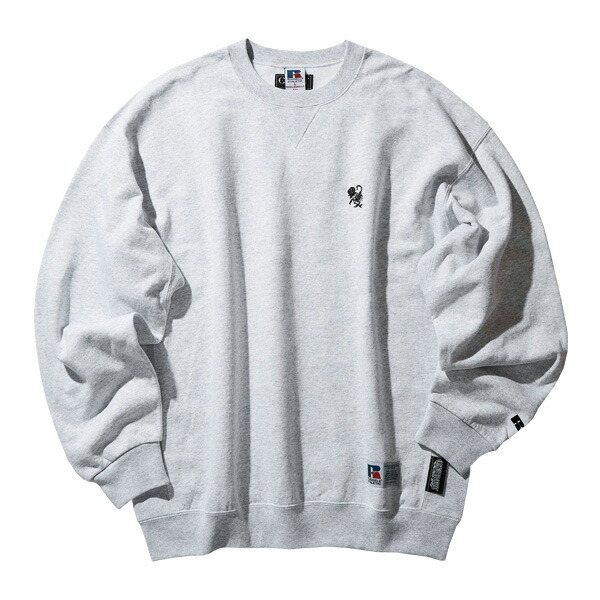 CLUCT クラクト × RUSSELL ラッセル : スコーピオンクルーネックスウェット(裏起毛) Ash