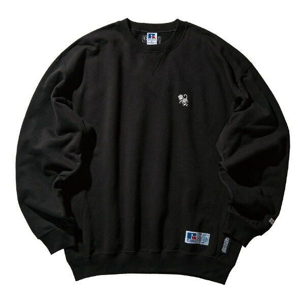 CLUCT クラクト × RUSSELL ラッセル : スコーピオンクルーネックスウェット(裏起毛) Black