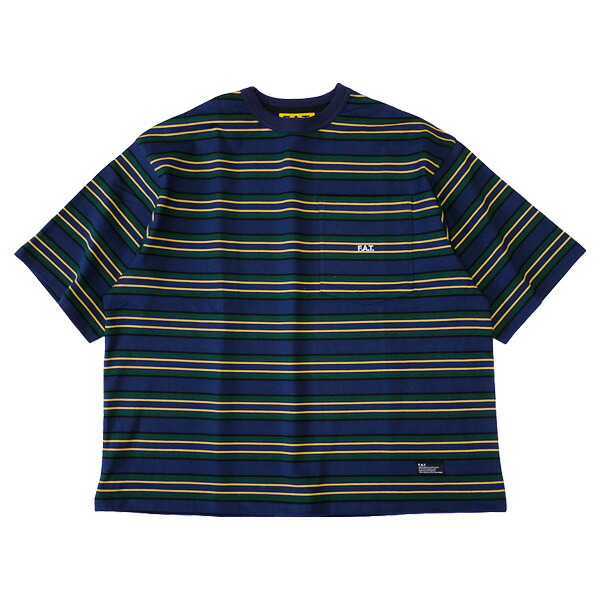 F.A.T. エフエーティー : 半袖ボーダーポケットTシャツ NAVY