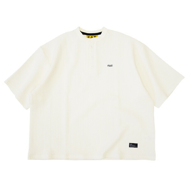 F.A.T. エフエーティー : 半袖ジャージ ヘンリーネックカットソー WHITE
