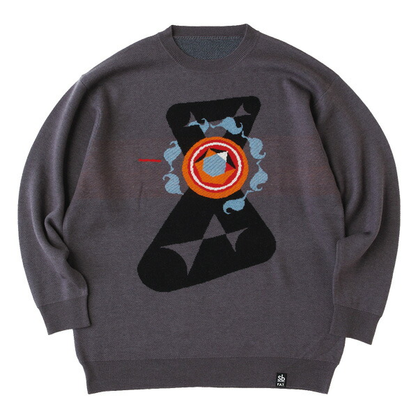 F.A.T. エフエーティー × SUIKO スイコ : アクリルウール クルーネックニット CHARCOAL GRAY|HOOD