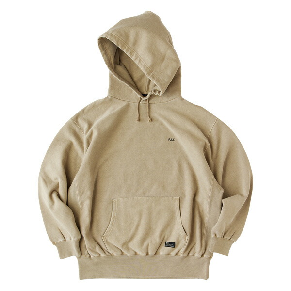 F.A.T. エフエーティー : ネーム ピグメントスウェットプルオーバーパーカ(裏起毛) BEIGE