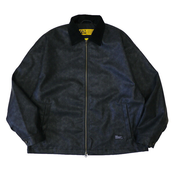 F.A.T. エフエーティー : フェイクレザージップブルゾン Black
