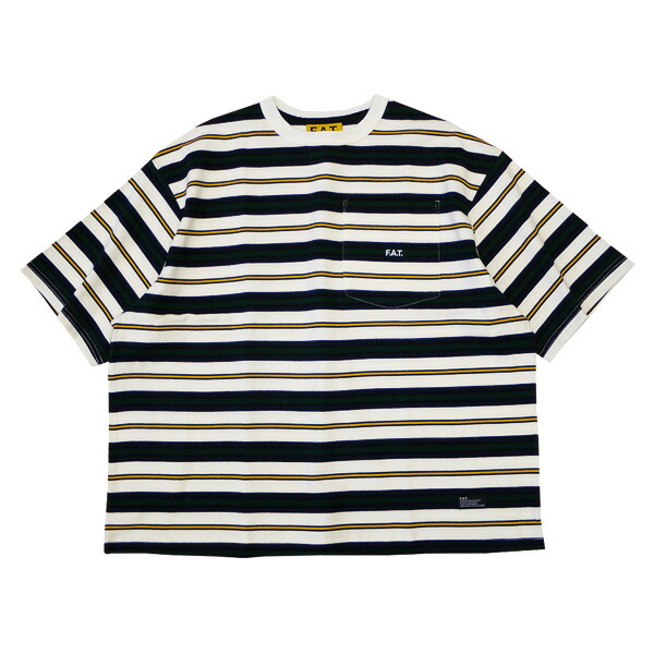 F.A.T. エフエーティー : 半袖ボーダーポケットTシャツ White