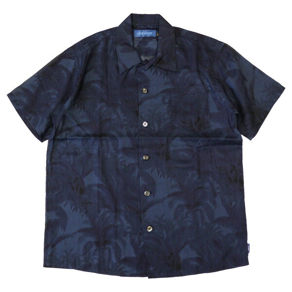 LIVE IN FAB EARTH リブインファブアース : 半袖ツリー柄シャツ Navy 6,431円