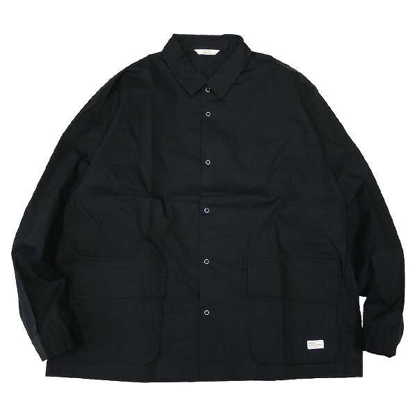 ORGANICSTA オーガニックスタ : フィールドシャツジャケット Black｜ＨＯＯＤ