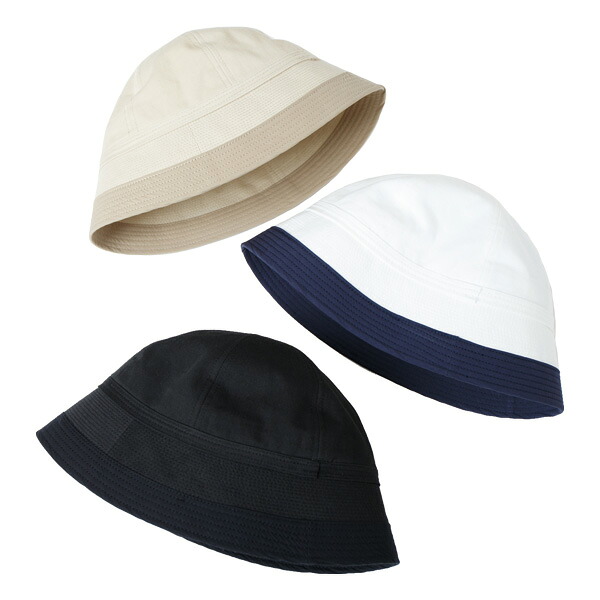 RACAL ラカル : 乗り組み員かぶり笠 Beige black-beige