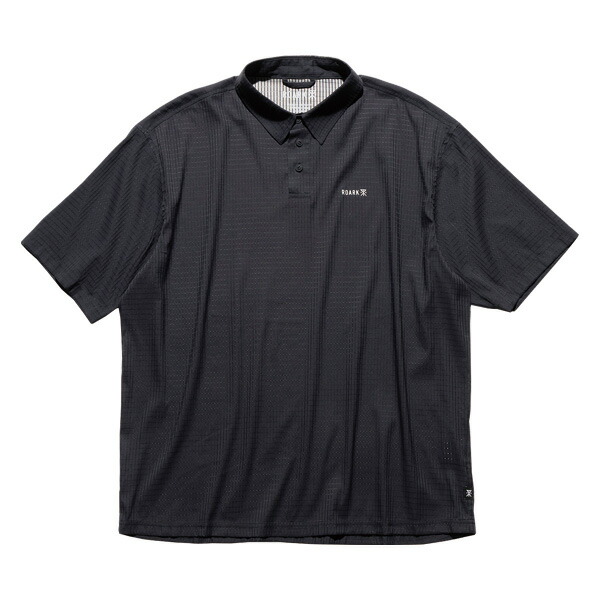 ROARK ロ弧線 : 半袖点点スポーツシャツ Black