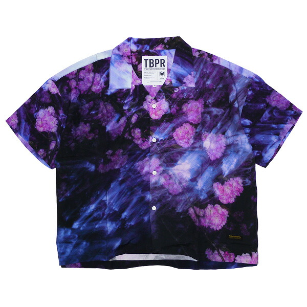 カジュアルシャツ 正式的 小浪次郎 Konami Jiro タイトブースプロダクション Production Tightbooth シャツ Purple 半袖ブロッサムフォト Shoxruxtj Com