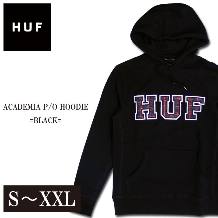 HUF ハフ パーカー ティーシャツ 外国で制限事項 汗水 20代 30代 40代 馬鹿でかい大いさ 新作 メンズ スケーター 表どおり 流行り物 S M L XL XXL 黒いこと ACADEMIA HOODIE フーディー  BTS 日本未入荷 制限事項品目 JACKNDABOX ZOZOTOWN zozo town ゾゾタウン